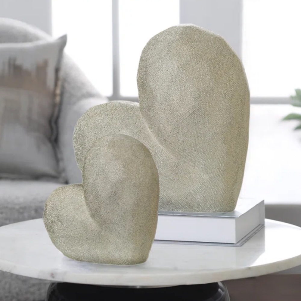 Large Champagne Heart Decor